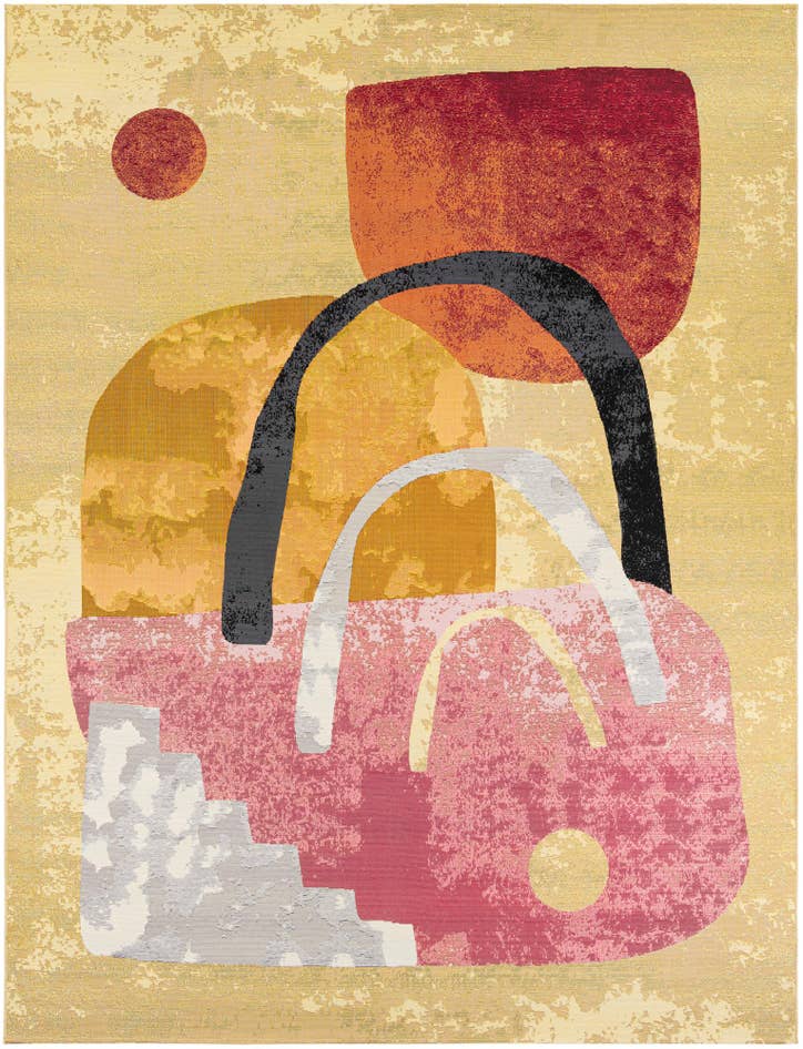 Detail image of 9' x 12' Easy-Clean Modern Indoor / Outdoor Rug