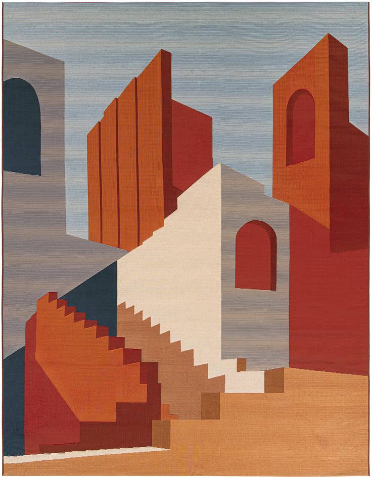 Detail image of 7' 10 x 10' Easy-Clean Modern Indoor / Outdoor Rug