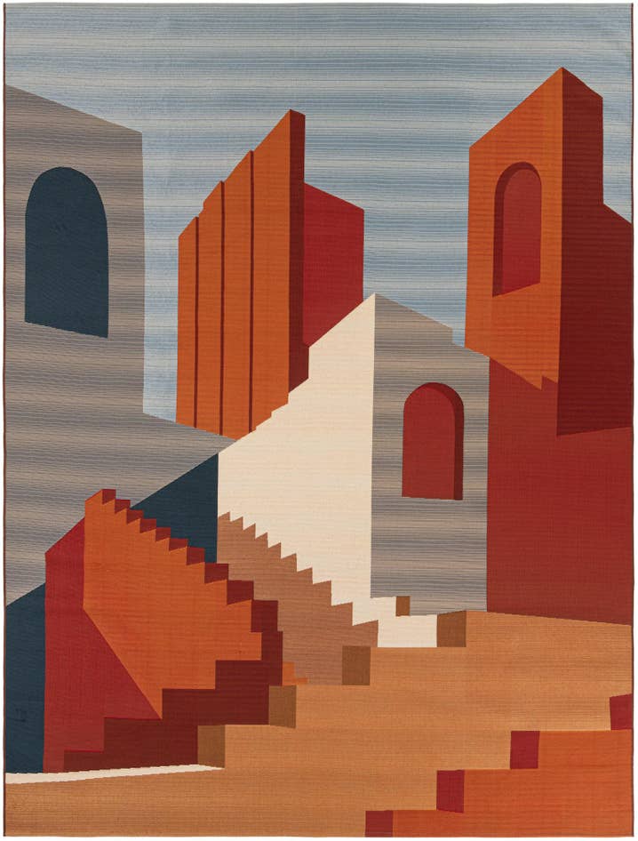 Detail image of 9' x 12' Easy-Clean Modern Indoor / Outdoor Rug