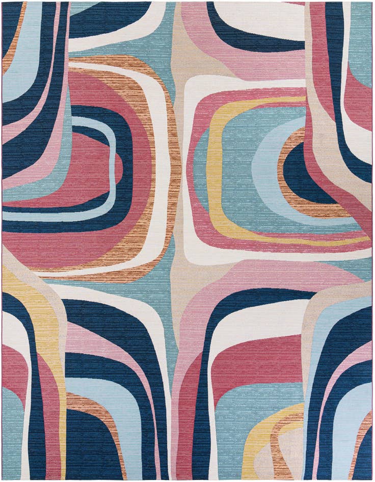 Detail image of 10' x 14' Easy-Clean Modern Indoor / Outdoor Rug
