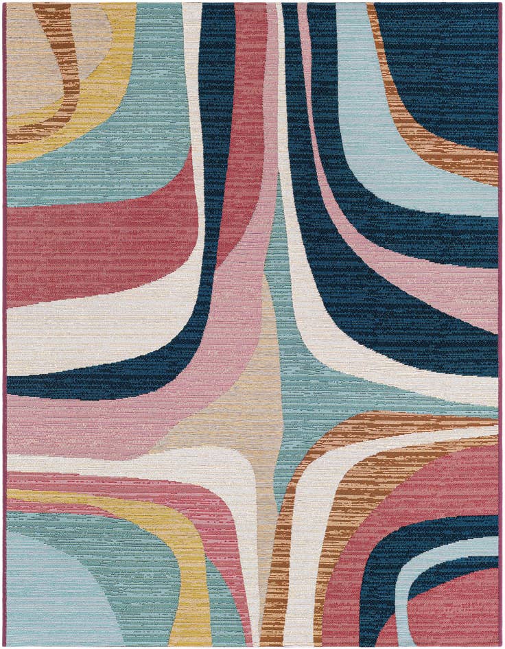 Detail image of 4' x 6' Easy-Clean Modern Indoor / Outdoor Rug