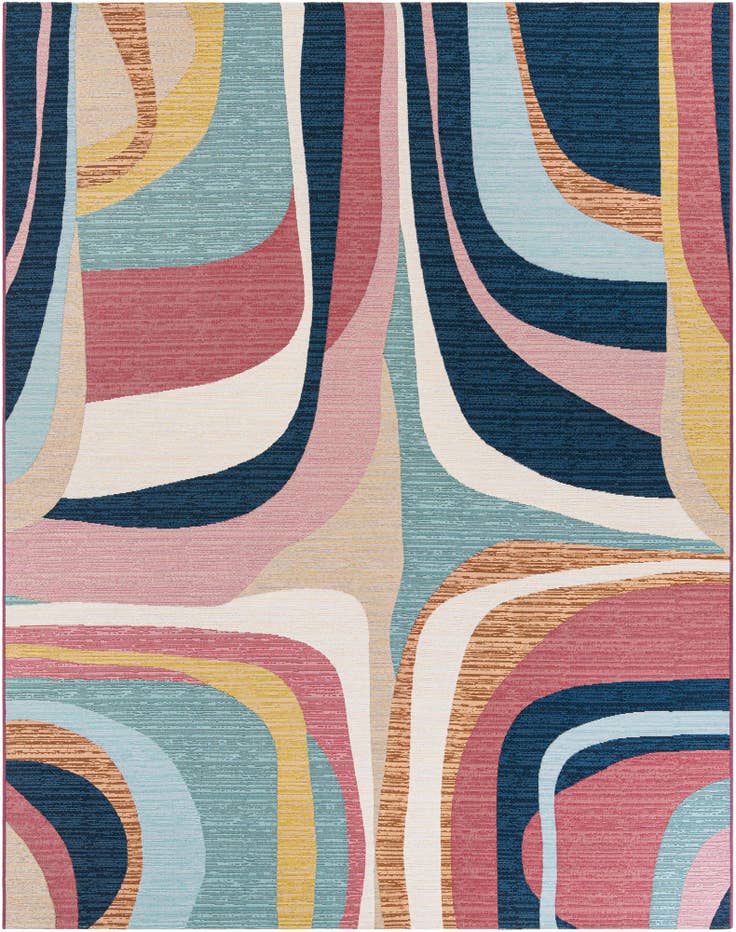 Detail image of 7' 10 x 10' Easy-Clean Modern Indoor / Outdoor Rug