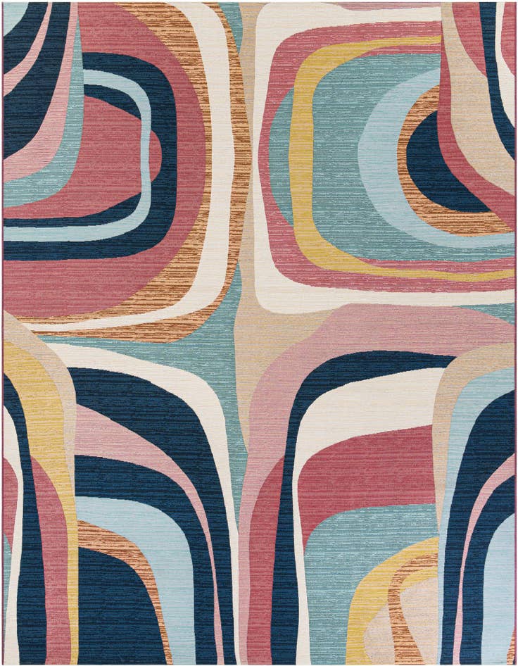 Detail image of 9' x 12' Easy-Clean Modern Indoor / Outdoor Rug