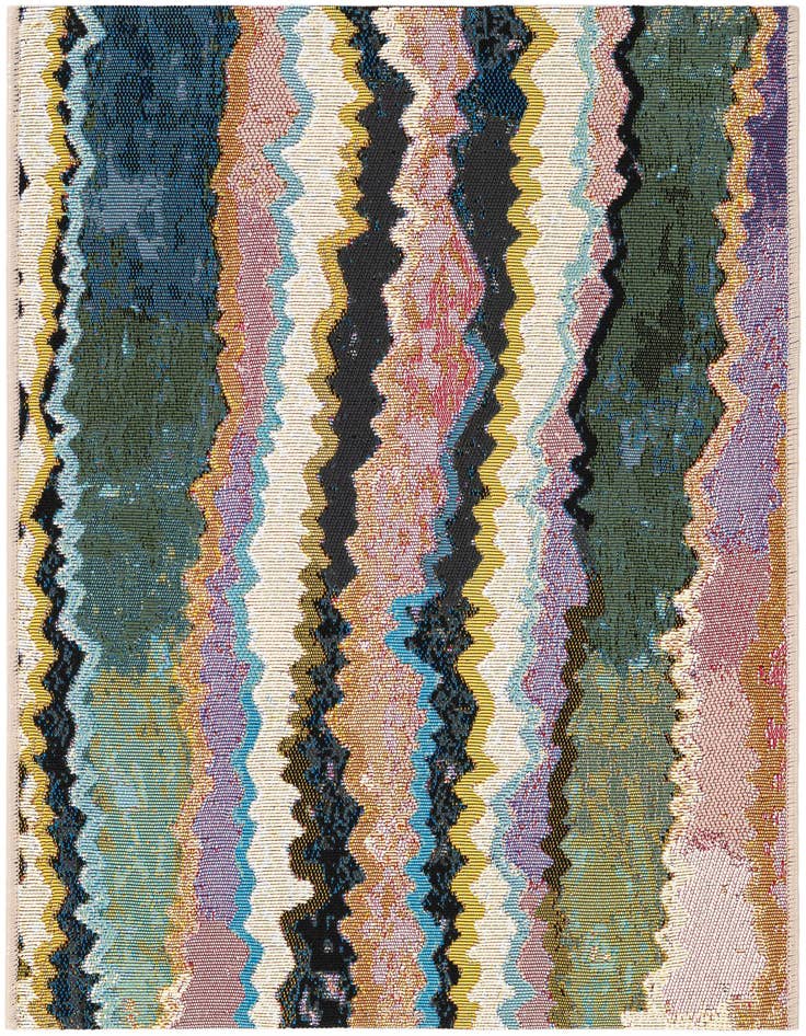 Detail image of 2' x 3' Easy-Clean Modern Indoor / Outdoor Rug