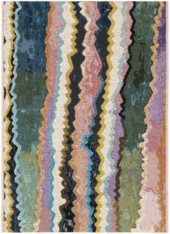 Detail image of 2' x 3' Easy-Clean Modern Indoor / Outdoor Rug