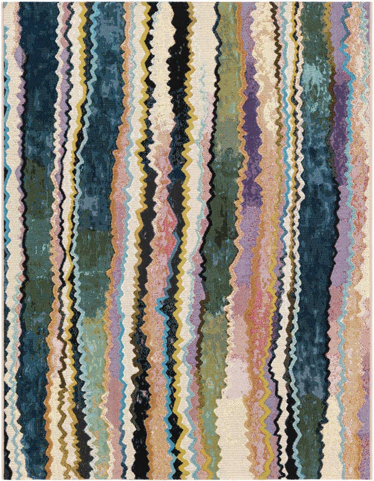 Detail image of 4' x 6' Easy-Clean Modern Indoor / Outdoor Rug