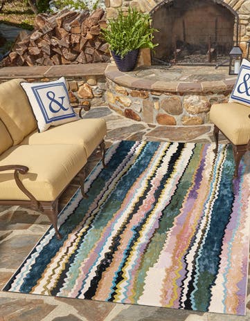 Easy-Clean Modern Indoor / Outdoor Rug