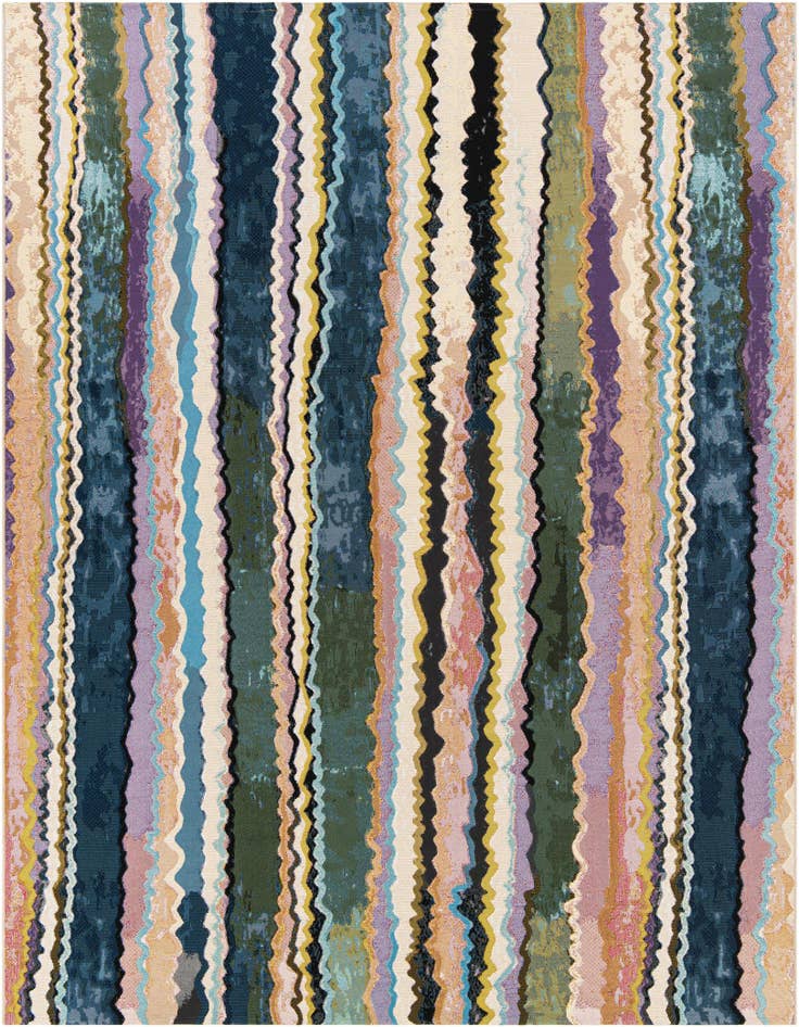 Detail image of 7' 10 x 10' Easy-Clean Modern Indoor / Outdoor Rug