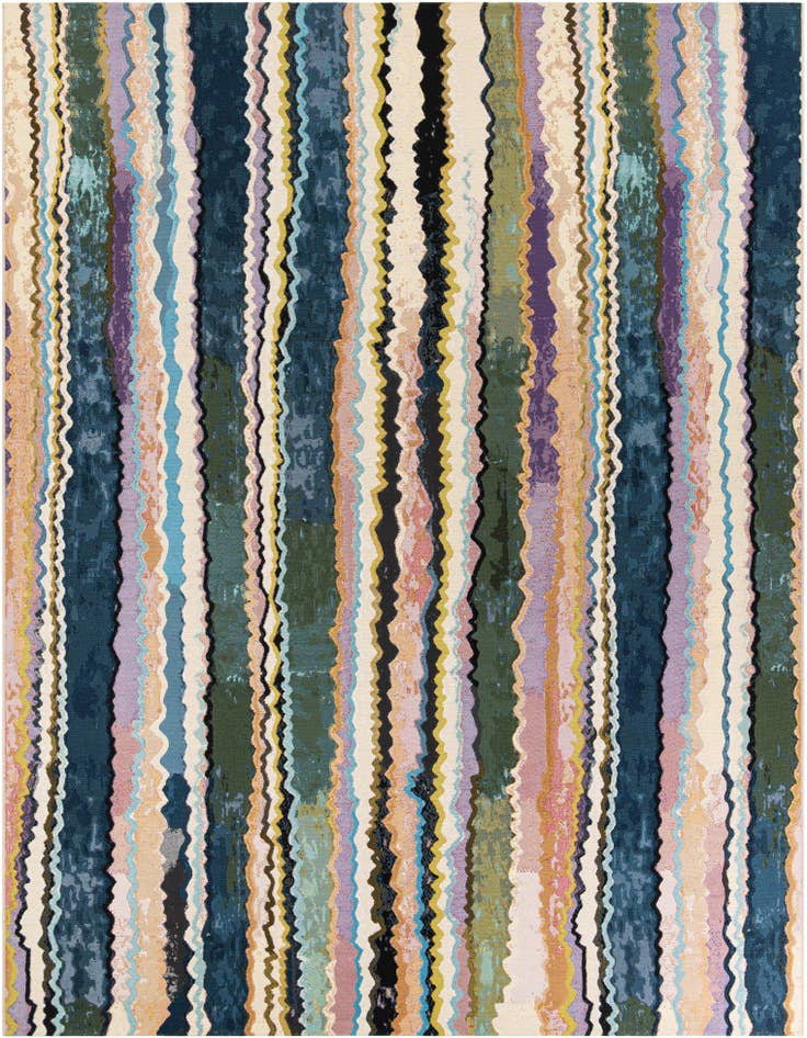 Detail image of 9' x 12' Easy-Clean Modern Indoor / Outdoor Rug