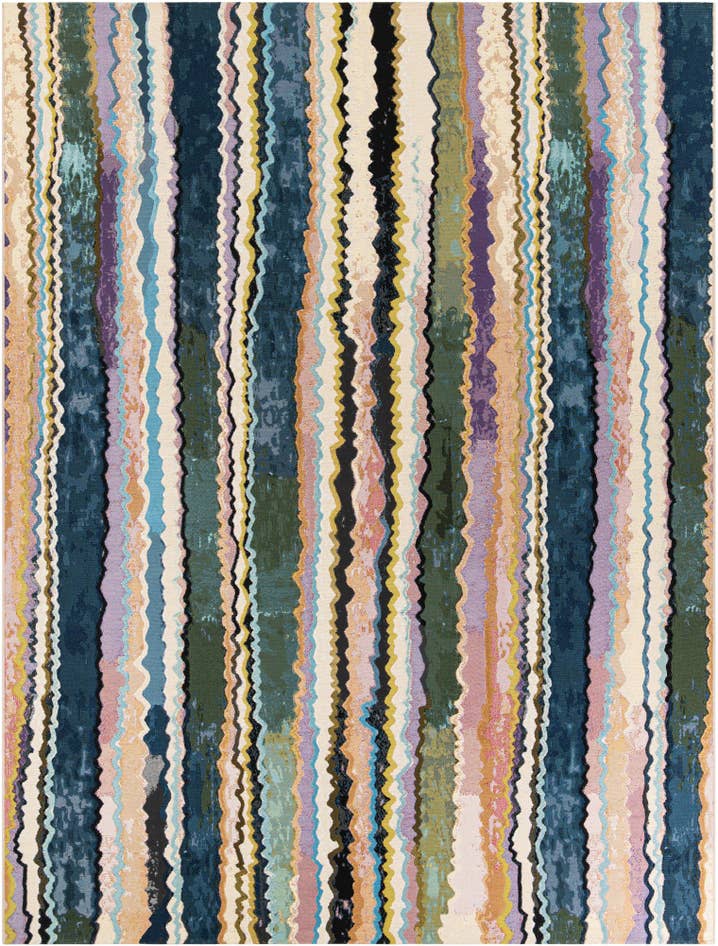 Detail image of 9' x 12' Easy-Clean Modern Indoor / Outdoor Rug