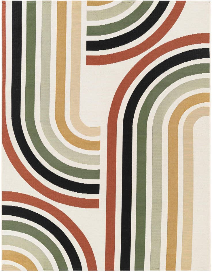 Detail image of 5' x 7' Easy-Clean Modern Indoor / Outdoor Rug