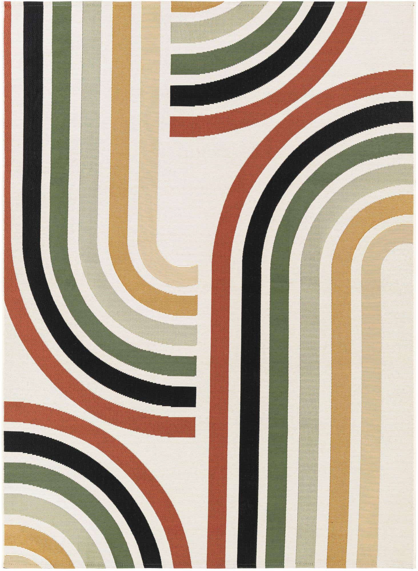 5' x 7' Easy-Clean Modern Indoor / Outdoor Rug