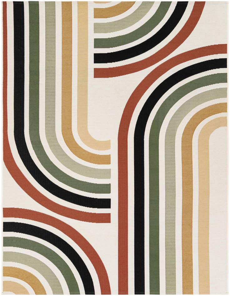 Detail image of 5' x 8' Easy-Clean Modern Indoor / Outdoor Rug