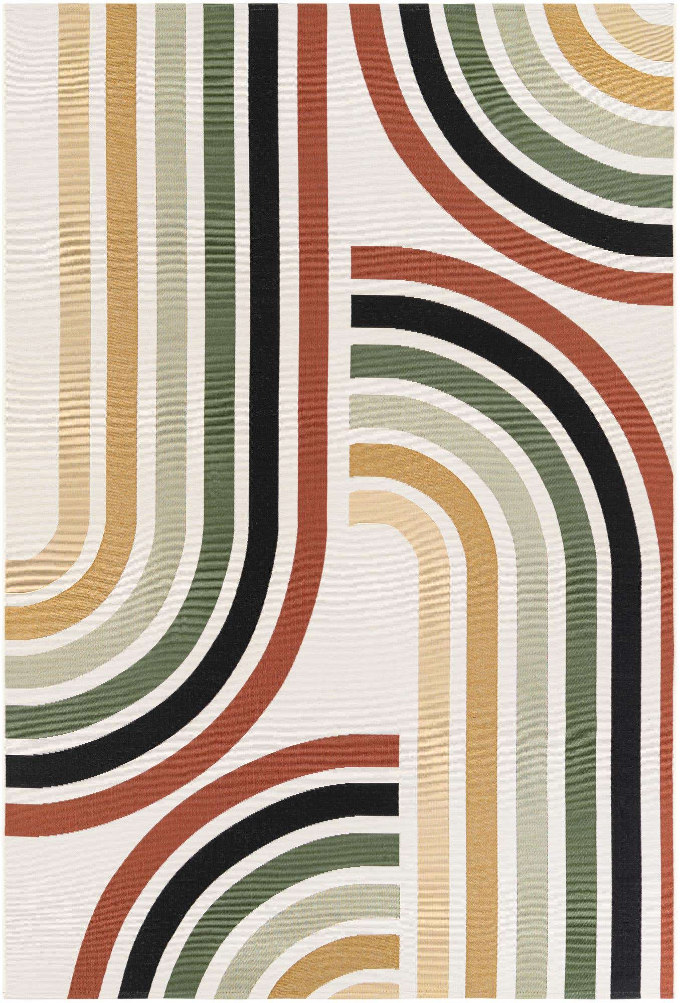 6' x 9' Easy-Clean Modern Indoor / Outdoor Rug