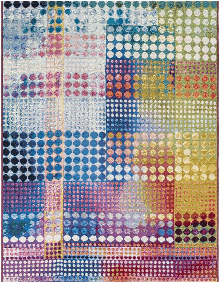 Detail image of 4' x 6' Easy-Clean Modern Indoor / Outdoor Rug