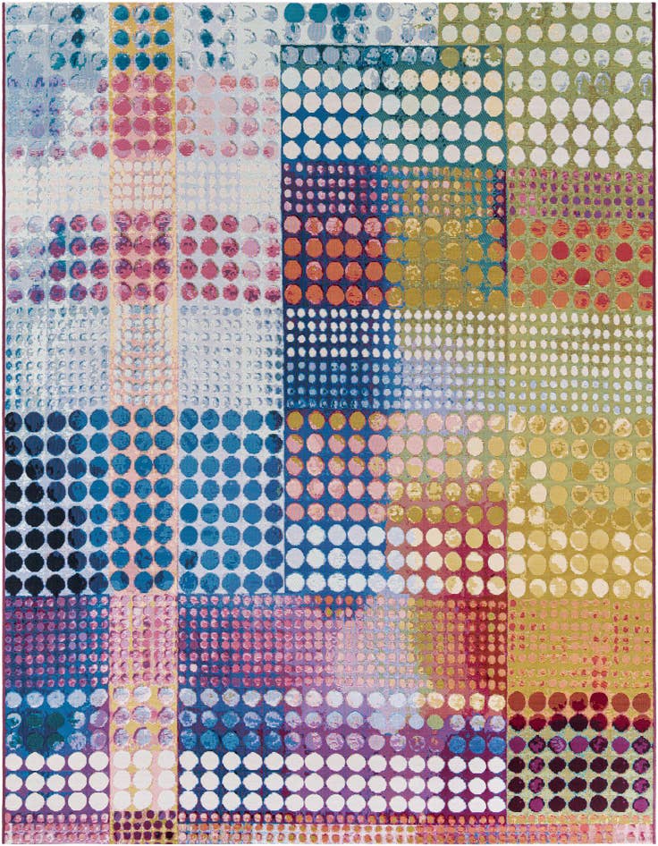 Detail image of 8' x 10' Easy-Clean Modern Indoor / Outdoor Rug