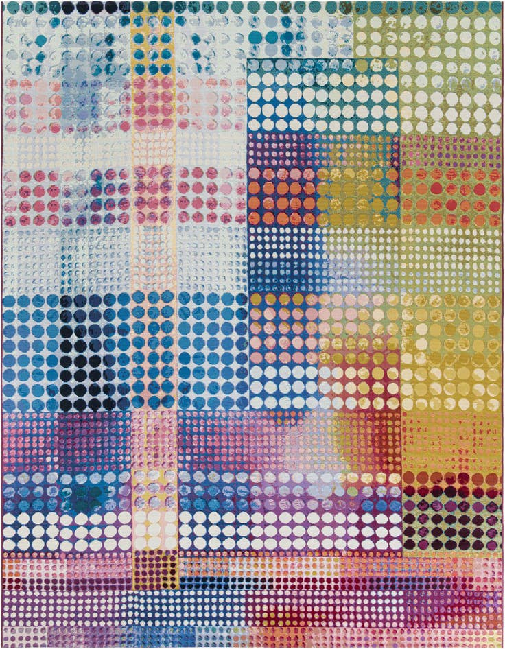 Detail image of 9' x 12' Easy-Clean Modern Indoor / Outdoor Rug