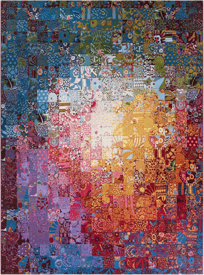 Detail image of 9' x 12' Easy-Clean Modern Indoor / Outdoor Rug