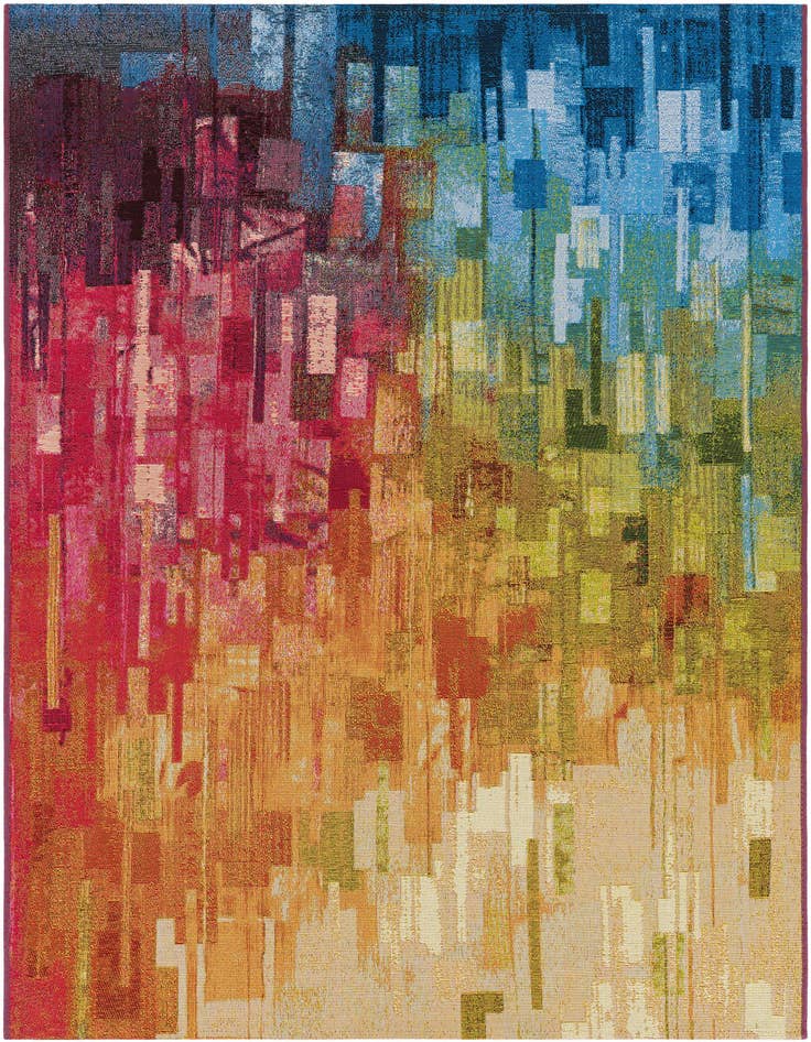 Detail image of 4' x 6' Easy-Clean Modern Indoor / Outdoor Rug