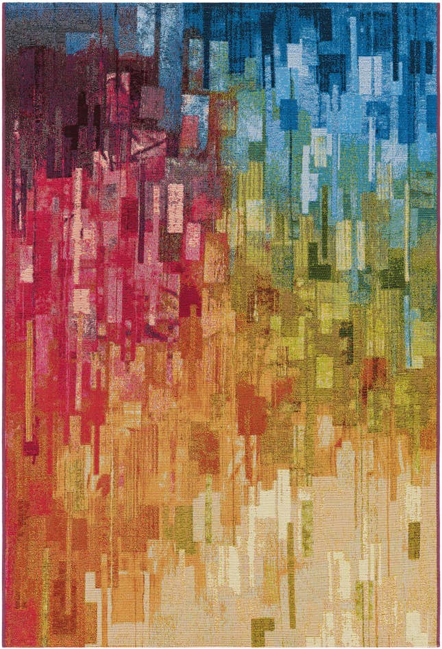 Detail image of 4' x 6' Easy-Clean Modern Indoor / Outdoor Rug