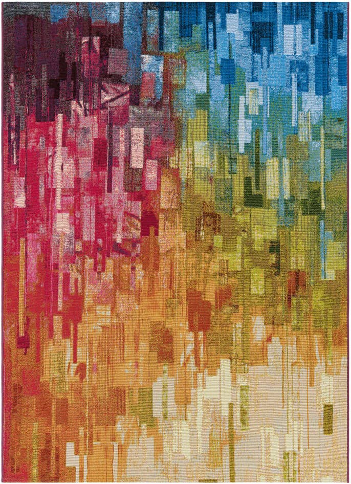 Detail image of 5' x 7' Easy-Clean Modern Indoor / Outdoor Rug