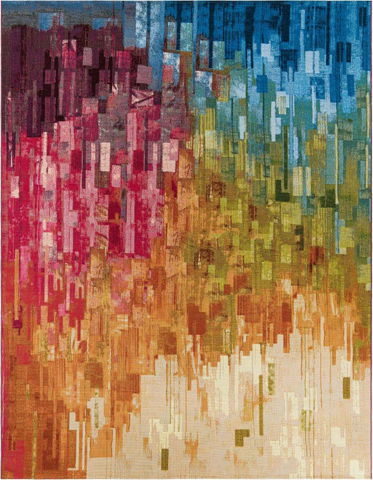 Detail image of 9' x 12' Easy-Clean Modern Indoor / Outdoor Rug