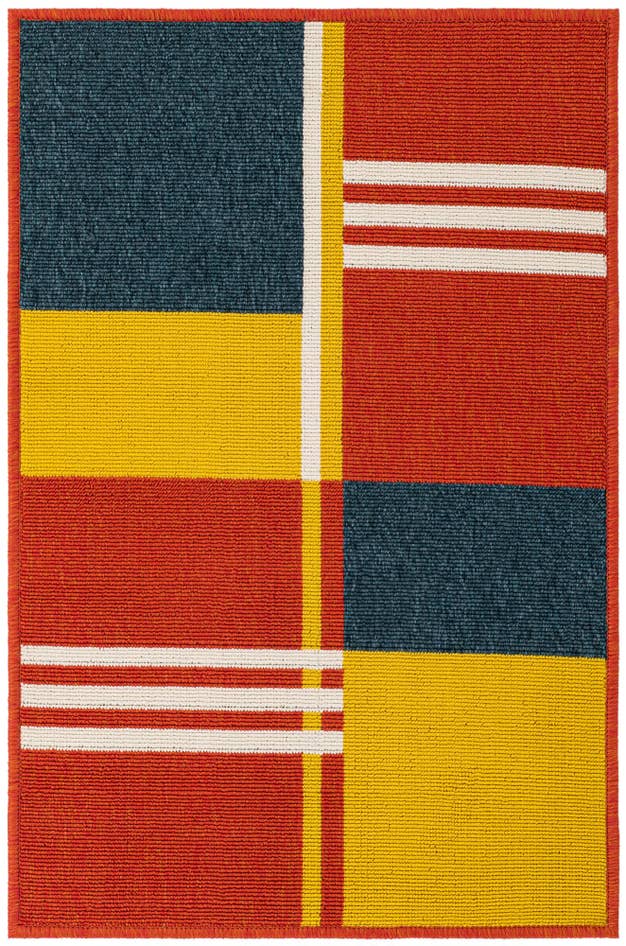 Detail image of 2' x 3' Easy-Clean Modern Indoor / Outdoor Rug