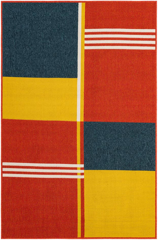 Detail image of 4' x 6' Easy-Clean Modern Indoor / Outdoor Rug