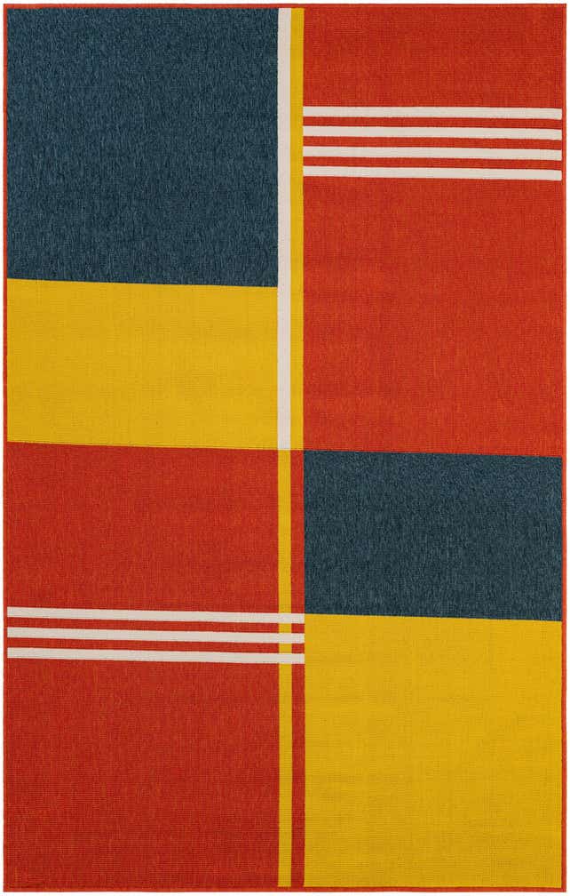 5' 3 x 8' Easy-Clean Modern Indoor / Outdoor Rug