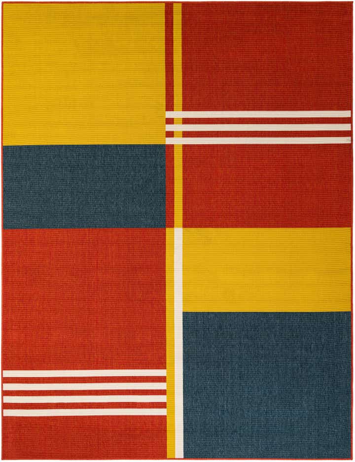 7' 10 x 10' Easy-Clean Modern Indoor / Outdoor Rug
