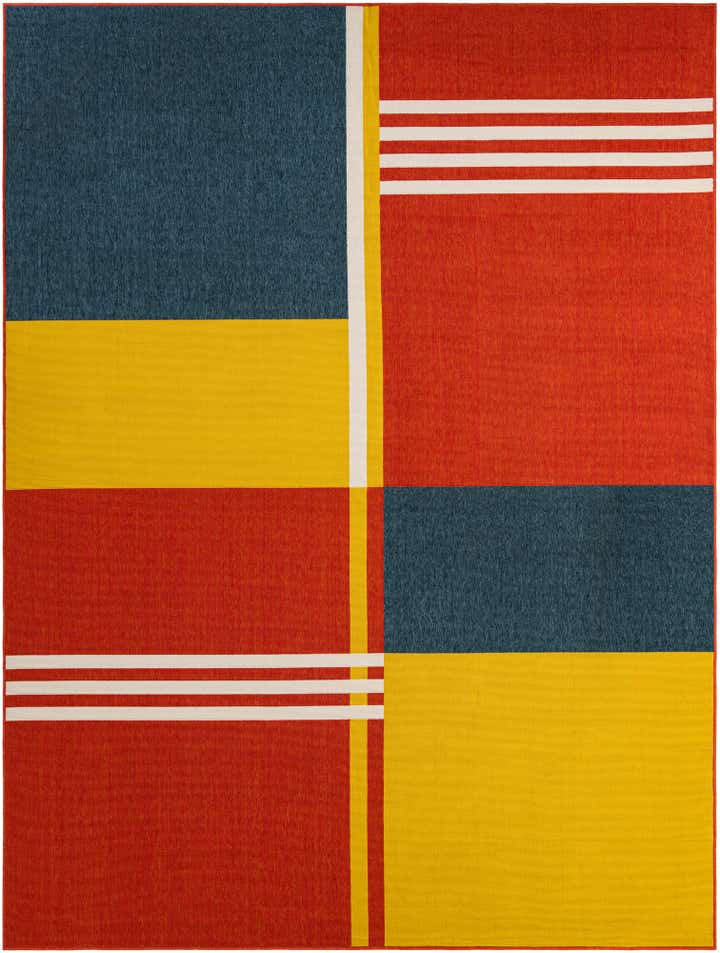 9' x 12' Easy-Clean Modern Indoor / Outdoor Rug