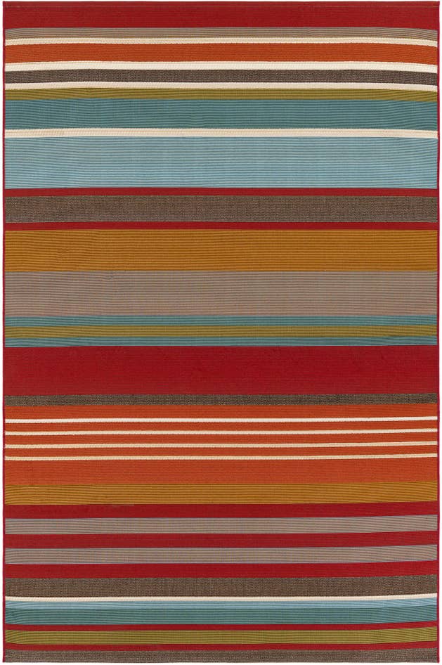 Detail image of 5' 3 x 8' Easy-Clean Modern Indoor / Outdoor Rug