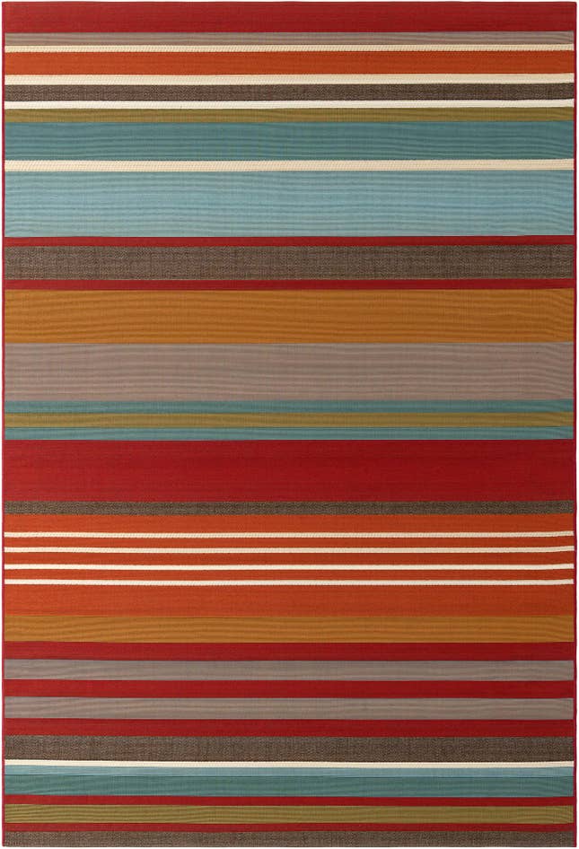 Detail image of 6' x 9' Easy-Clean Modern Indoor / Outdoor Rug