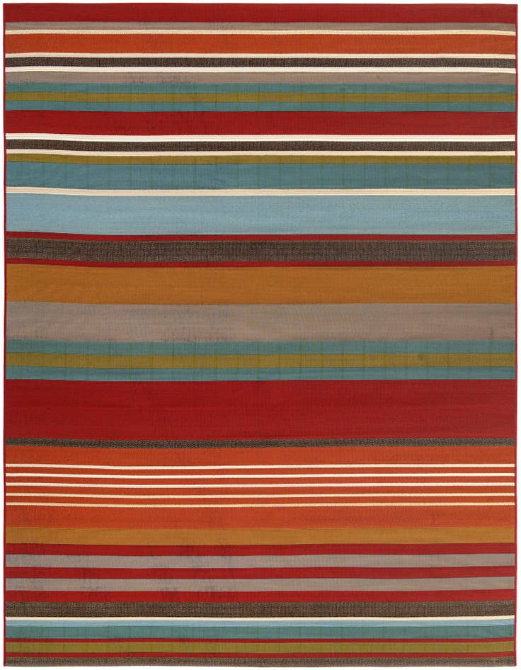 Detail image of 7' 10 x 10' Easy-Clean Modern Indoor / Outdoor Rug