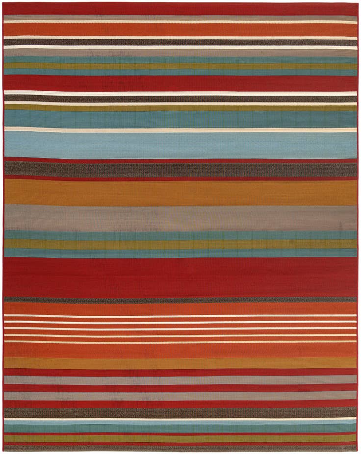 Detail image of 7' 10 x 10' Easy-Clean Modern Indoor / Outdoor Rug