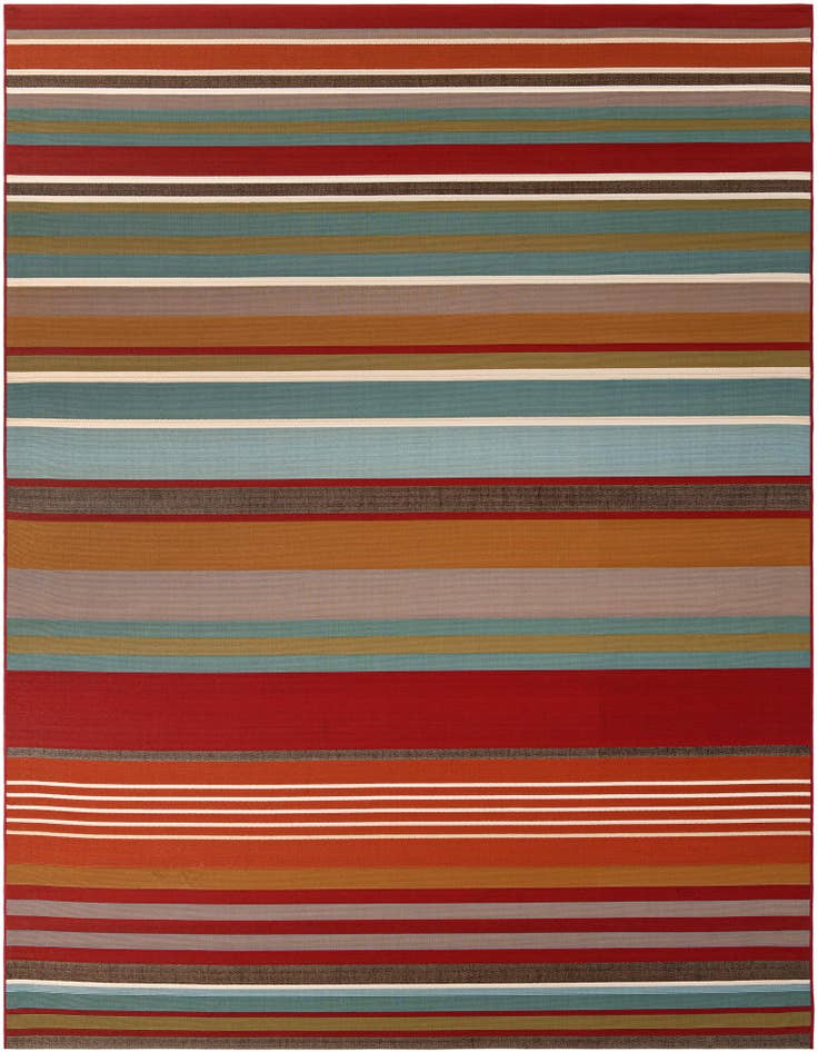 Detail image of 9' x 12' Easy-Clean Modern Indoor / Outdoor Rug