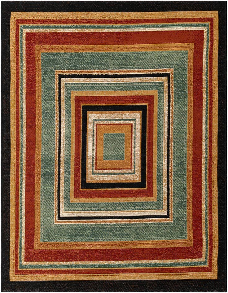 Detail image of 4' x 6' Easy-Clean Modern Indoor / Outdoor Rug