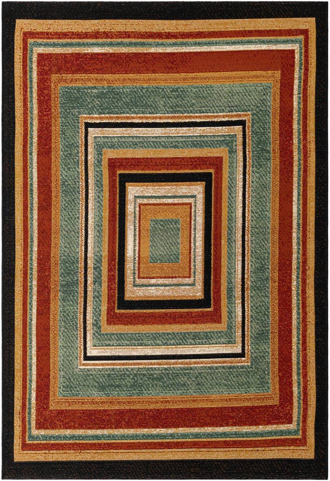 Detail image of 4' x 6' Easy-Clean Modern Indoor / Outdoor Rug