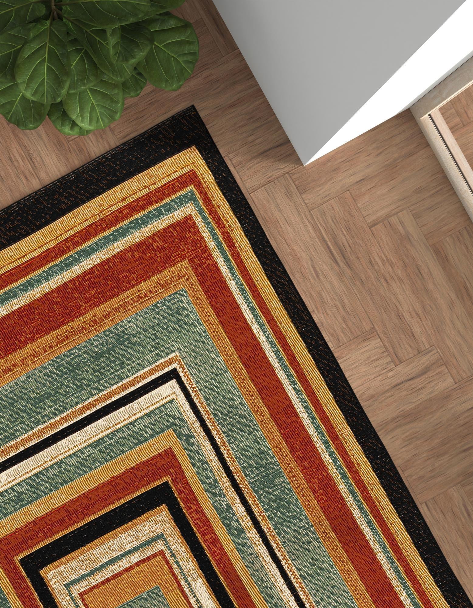 2' x 3' Easy-Clean Modern Indoor / Outdoor Rug