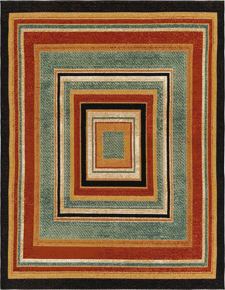 Detail image of 5' 3 x 8' Easy-Clean Modern Indoor / Outdoor Rug