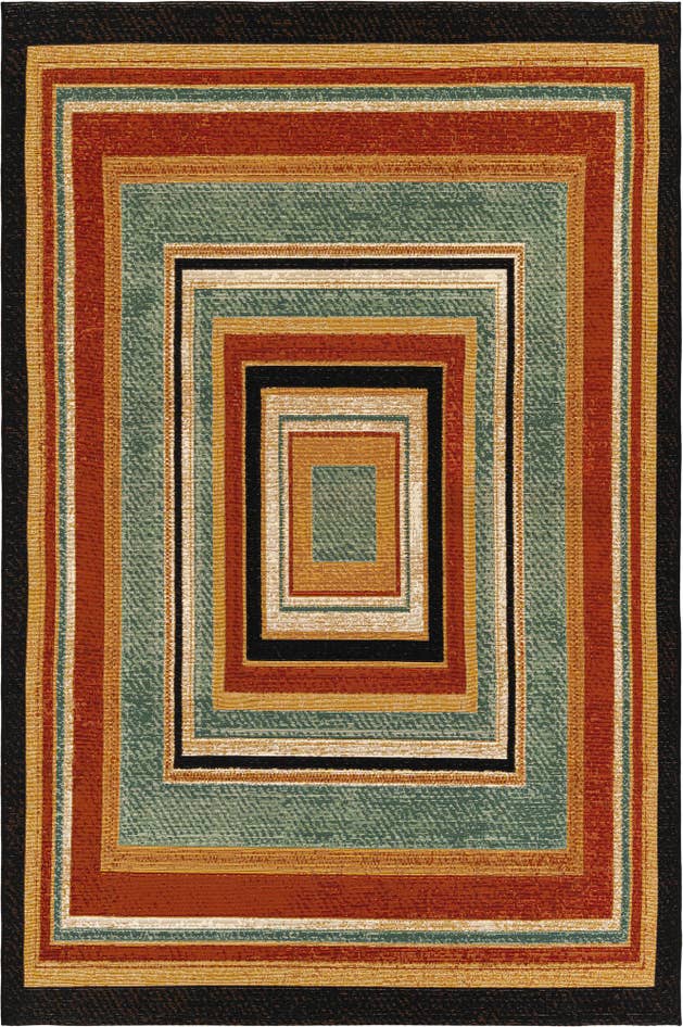 Detail image of 5' 3 x 8' Easy-Clean Modern Indoor / Outdoor Rug