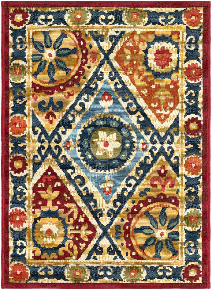 Detail image of 2' x 3' Easy-Clean Modern Indoor / Outdoor Rug