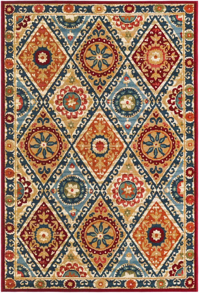 Detail image of 4' x 6' Easy-Clean Modern Indoor / Outdoor Rug