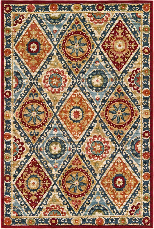 Detail image of 5' 3 x 8' Easy-Clean Modern Indoor / Outdoor Rug