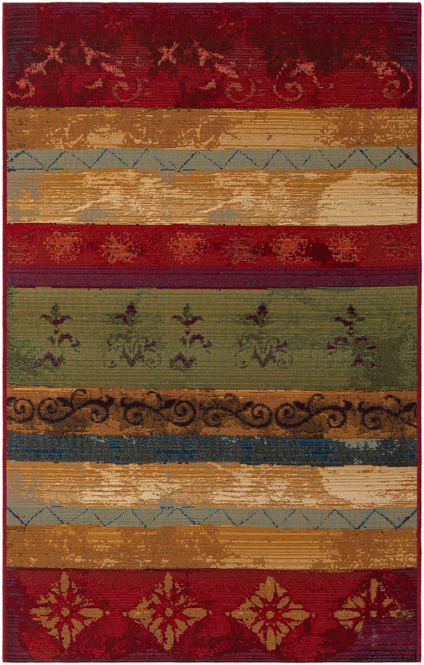 Detail image of 3' 3 x 5' 3 Easy-Clean Modern Indoor / Outdoor Rug