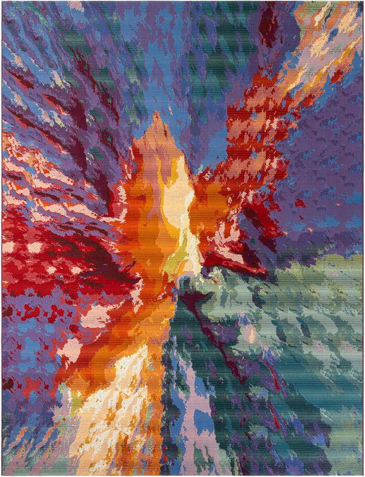 Detail image of 10' x 13' Easy-Clean Modern Indoor / Outdoor Rug