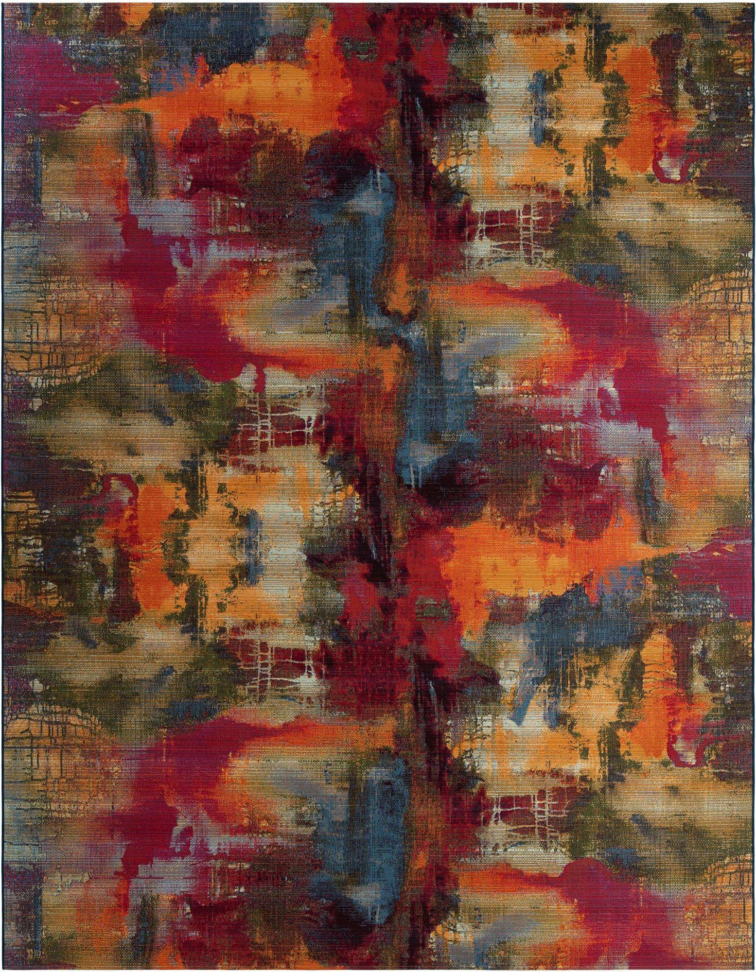 10' x 13' Easy-Clean Modern Indoor / Outdoor Rug