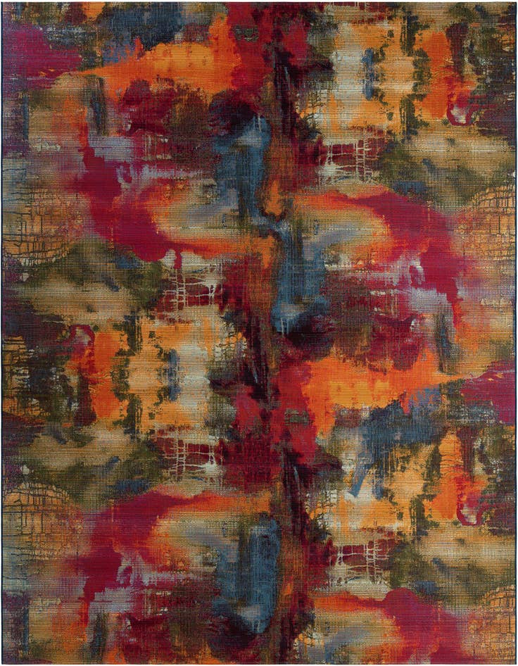 Detail image of 10' x 13' Easy-Clean Modern Indoor / Outdoor Rug
