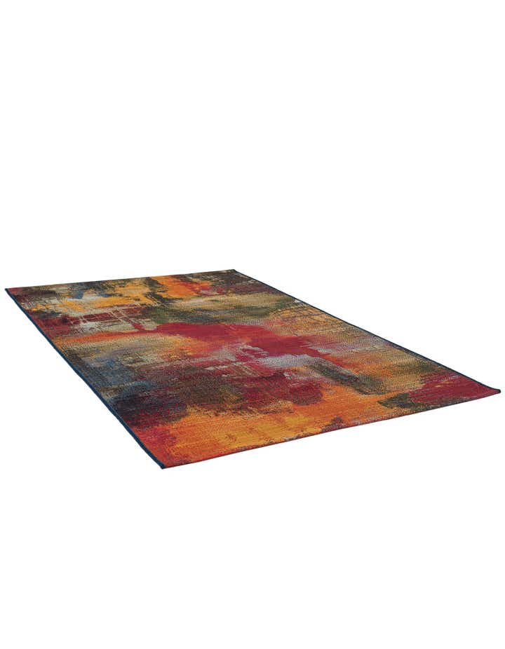 3' 3 x 5' 3 Easy-Clean Modern Indoor / Outdoor Rug