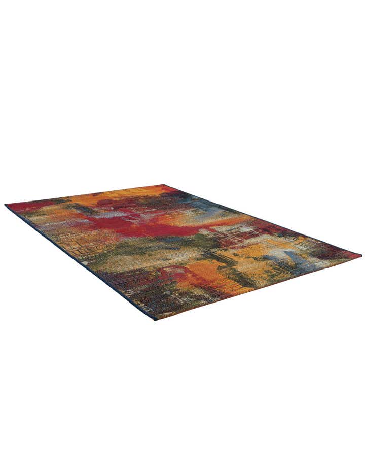 3' 3 x 5' 3 Easy-Clean Modern Indoor / Outdoor Rug